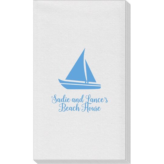 Cutter Sailboat Linen Like Guest Towels